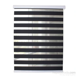 Ekonomik Düz Zebra Stor Perde Siyah  110x270