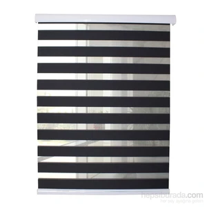 Ekonomik Düz Zebra Stor Perde Siyah  120x270