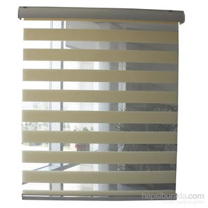 Ekonomik Düz Zebra Stor Perde Ekru  100x270