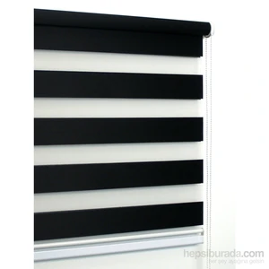 Siyah Bambu Zebra Perde