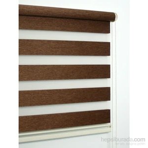 Kahverengi Bambu Zebra Perde