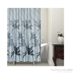 Zethome Tropik Banyo Duş Perdesi 5104 Çift Kanat 2x120x200