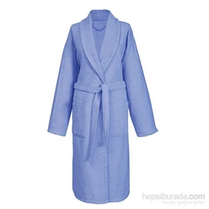 Osmanlı Tekstil bilgiçler Tekstil L Beden Şalyaka Bornoz Mavi