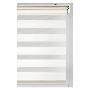 Beyaz Trend Pliseli Zebra Perde 220X200