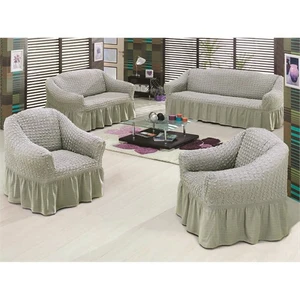 Altın Kelebek Bürümcük Standart Koltuk Örtüsü Takımı (3+2+1+1) - Gri