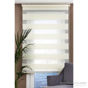 Geniş Pileli Zebra Perde Ekru70x200