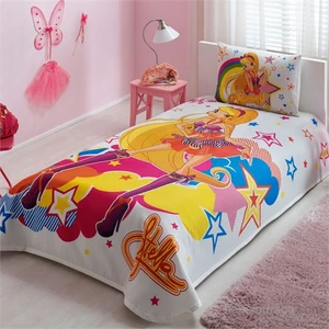 Winx Friends Stella Tek Kişilik Pamuk Pike Takımı