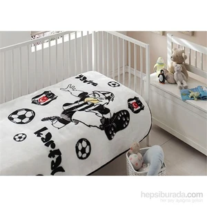 Beşiktaş Ball Bebek Polyester Battaniye Desenli
