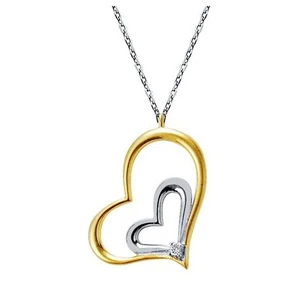 Bella Gloria 14 Ayar 2,42 Gr 0,03 Karat  'Kalbimiz Bir' Pırlanta Kolye (PP78029)