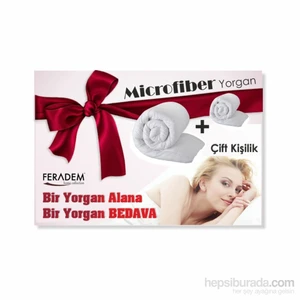 Çift Kişilik Microfiber Yorgan 1 Alana 1 Bedava