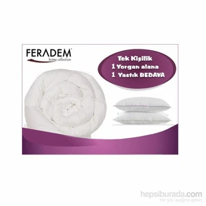 Tek Kişilik Microfiber Yorgan 1 Adet Yastık Hediyeli!