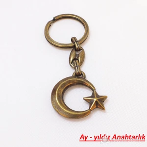 new life promosyon nl Ay-Yıldız Metal Anahtarlık
