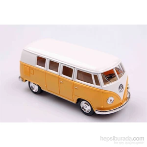 Sarı 1962 Volkswagen Classical Bus 1/32 Çek Bırak Die-Cast Model Araç