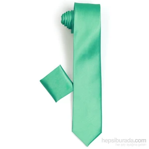 Erkek Yeşil Mendilli Kravat
