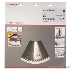 - Best Serisi Hassas Kesim Ahşap İçin Daire Testere Bıçağı - 305 X 30 X 2,3 Mm, 72 Diş