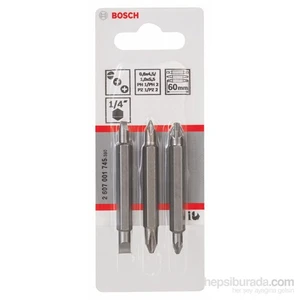 - 3 Parçalı Çift Taraflı Vidalama Ucu Seti - Ph1, Pz1, S 0,6X4,5: Ph2, Pz2, S 1,0X5,5: 60 Mm