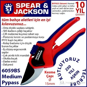 Spear And Jackson 6059Bs Budama Makası Profesyonel Bypass