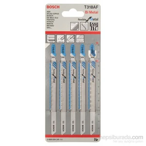 - Kırılmaya Karşı Dayanıklı Seri Metal İçin T 318 Af Dekupaj Testeresi Bıçağı - 5'Li Paket