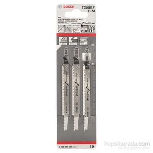 - Extra Temiz Kesim Serisi Sert Ahşap İçin T 308 Bf Dekupaj Testeresi Bıçağı - 3'Lü Paket
