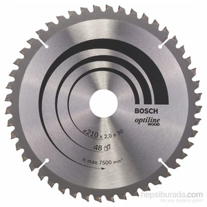 - Optiline Serisi Ahşap İçin Daire Testere Bıçağı - 210 X 30 X 2,0 Mm, 48 Diş