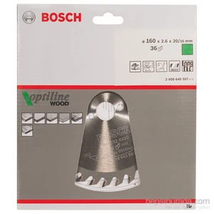 - Optiline Serisi Ahşap İçin Daire Testere Bıçağı - 160 X 20/16 X 2,6 Mm, 36 Diş