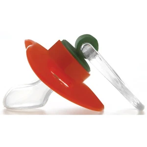 Damaklı Silikon Emzik (%0 BPA) 6 Ay+ / Portakal