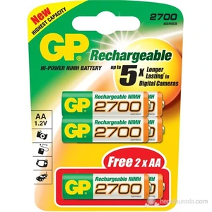 Şarjlı Pil AA Kalem 2600 mAH (4+2) 6'Lı Paket