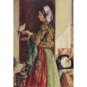 Puzzle Kız Ve Güvercinler / Girl With Two Caged Doves (500 Parça)