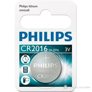 Phılıps Cr2016/01b Düğme Pil Cr2016 Lıthıum 3v (Saat,Hesap Mak,Kamera) Tekli Blister