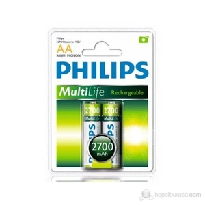 R6B2A270 AA 2700 Mah Şarj Edilebilir 2'Li Kalem Pil