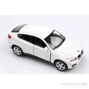 Beyaz Bmw X6  1/38 Çek Bırak Die-Cast Model Araç