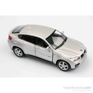 Gri Bmw X6  1/38 Çek Bırak Die-Cast Model Araç