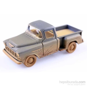 Off-Road 1955 Chevy Stepside Pick-Up Çek Bırak 1/32 Die Cast Model Araç