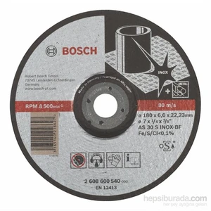 - Expert Serisi Inox (Paslanmaz Çelik)İçin Bombeli Taşlama Diski (Taş) - As 30 S Inox Bf, 180 Mm, 6,0 Mm