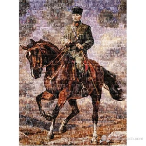 Puzzle 1000 Parça Puzzle Gazi Mustafa Kemal Sakarya İsimli Atıyla Kolaj