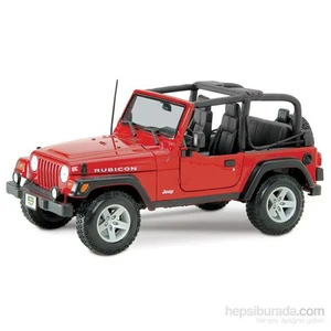 Maisto Wrangler Rubicon Jeep Model Araba 1:18 S/E Kırmızı