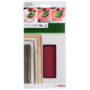 - Titreşimli Zımpara Kağıdı 10'Lu, 115 X 230 Mm 120 Kum 14 Delik