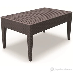 Rattan/ Miami Uzun Sehpa - Kahverengi