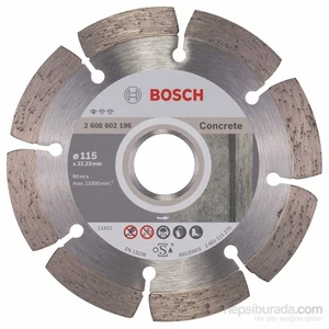 2608602196 Beton Zeminler İçin Elmas Testere 115 Mm