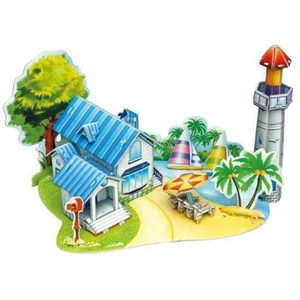 Funny 3 Boyutlu Puzzle Plaj Evi