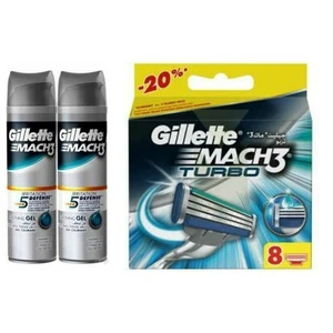 Mach3 Turbo Bıçak 8 Li Yedek + 400 Ml Jel
