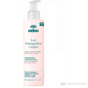 NUXE Lait Démaquillant Confort aux Pétales de Rose 200 ml