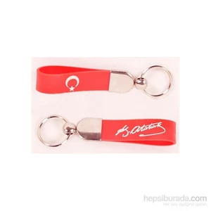 new life promosyon nl K.Atatürk Kırmızı Silikon Anahtarlık