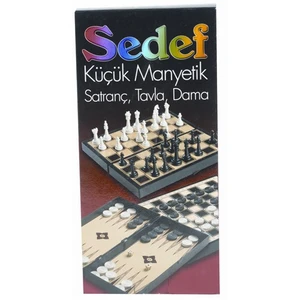 Sedef Mıknatıslı Satranç Tavla (Küçük Boy)