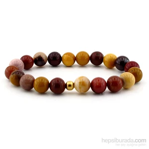 Gerçek Jasper Doğal Taş Bayan Bileklik B827