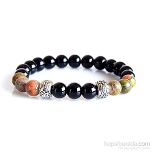 Gerçek Oniks Unakit Doğal Taş Bileklik