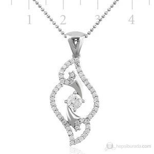 KENPAZAR Gumush Zirkon Taşlı Rodyum Kaplama Kolye | Pnd47138268