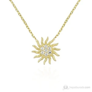 14 Ayar Altın Güneş Kolye