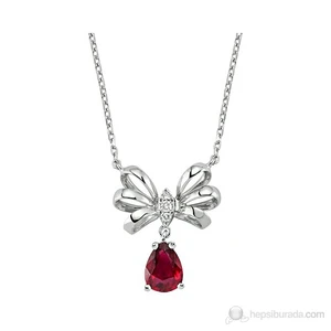 0.05 ct. Pırlanta1.37 Karat Yakut Kolye GMY098