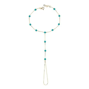 14 Ayar Altın Firuze Taşlı Şahmeran Bileklik